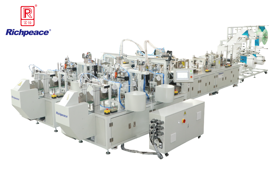 米兰app官网入口折叠口罩一拖二全自动生产线（焊头带）