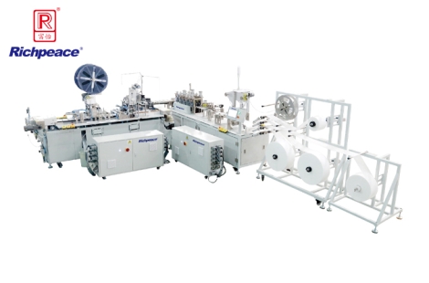 米兰app官网入口平面口罩一拖一（内耳侧面包覆）全自动化生产线