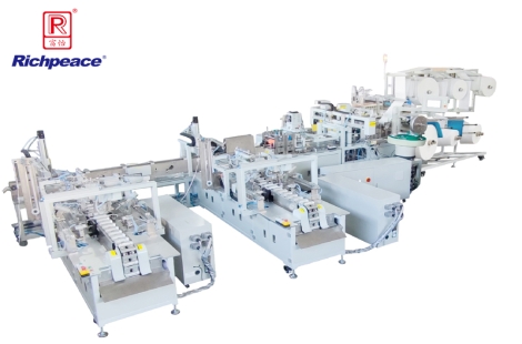 米兰app官网入口柳叶口罩一拖二全自动生产线（盘头带）